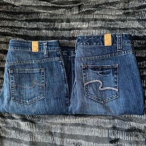 Lot of 2 Maurices Taylor Bootcut Classic Blue Denim Jeans
